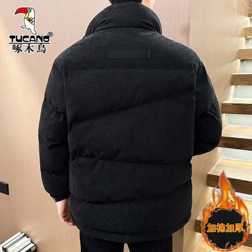 啄木鸟（TUCANO）灯芯绒棉衣外套男士冬季加厚保暖百搭棉服潮牌立领面包服冬装棉袄 9720卡其色 XL (约120~135斤可穿)