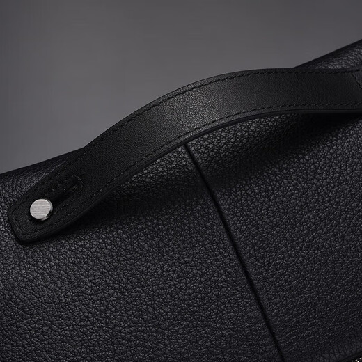 Pier Cardin handbag men's head layer cowhide leather long zipper wallet large capacity hand grab bag birthday gift black