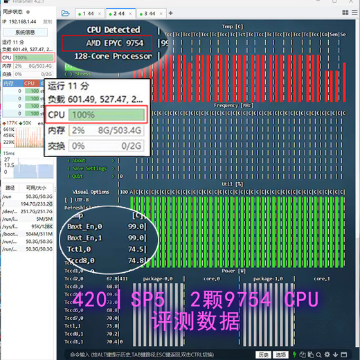 IPCSTAR一体式服务器CPU水冷散热器9754双路工作站液冷420Intel至强8468 360|双路4677[至强8400]