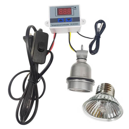 CLCEY Lámpara de aislamiento Pollitos de cría Control automático de temperatura Escalada de mascotas Lámpara de calefacción para mascotas Granja Control de temperatura especial Lámpara de calefacción Lámpara solar pequeña 25w 5 piezas