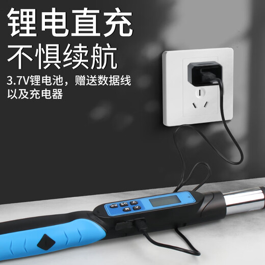 HEMUELE Hemu torque wrench with angle digital display torque preset adjustable kilogram torque wrench high precision tester HWEC2-200R with angle interchangeable head