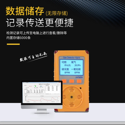 Zhongan Tan 4-en-1 Détecteur de gaz Azogen Hydrogène Hydrogène Sulfure DIOXIDE DÉTECTEUR DE GAS NORT