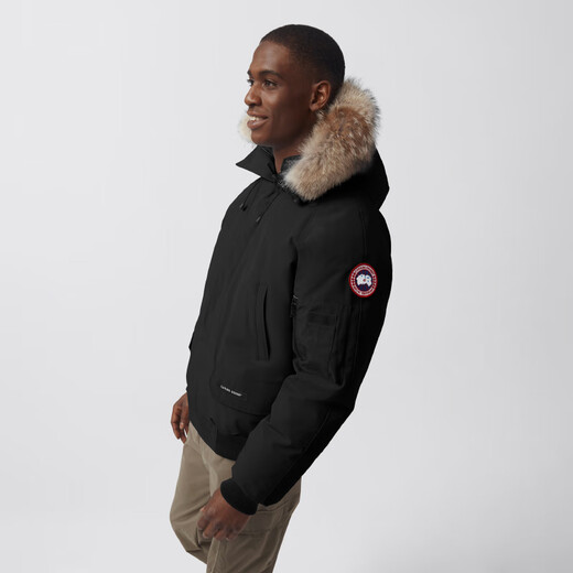 加拿大鹅（Canada Goose）Chilliwack 男士飞行员夹克户外派克大衣大鹅羽绒服7999M 61 黑色 M
