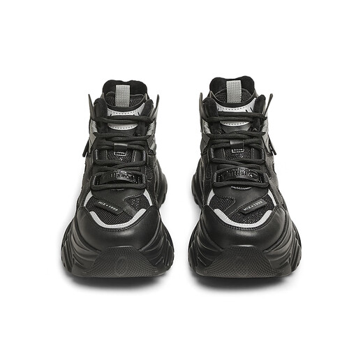 Tianmeiyi Dad Schuhe Schnürsport Sport vielseitig dicker alleiner Top Damen-Freizeitschuhe Frühling und Herbst CJ841DD4 Black 39