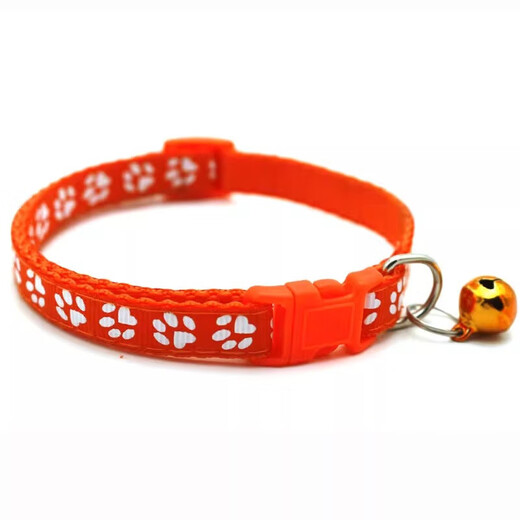 Pet Bell Collar Collar Small Cat Dog Pet Supplies Collar Teddy Dog Collar Footprint Collar Pet Bell Collar - 2 Pack/Random Color