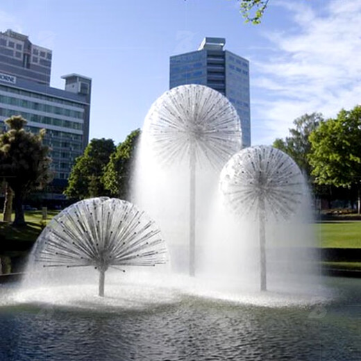 Xiao Xiaobu outdoor landscape area fish pond courtyard stainless steel dandelion crystal ball fountain luminous shape customized lamps other sizes customized