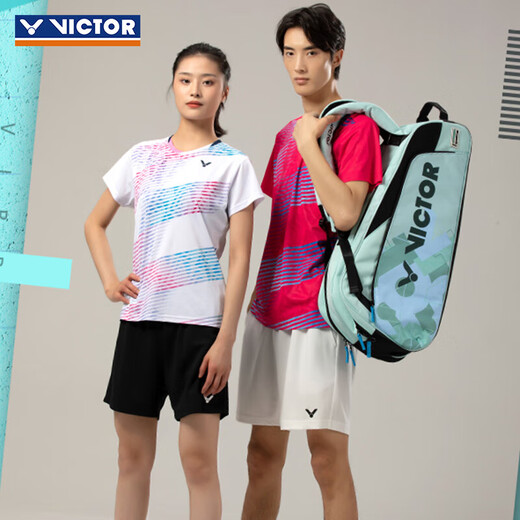 VICTOR威克多2024世界巡回赛纪念商品羽毛球包大容量矩形球拍包单肩包 BR6219 A亮白 矩形包
