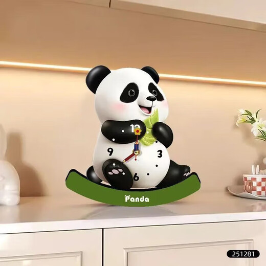 Internet celebrity new panda creative clock ornaments tumbler home silent clock children's room table display Mickey tumbler clock-waist Mickey (free battery) 20*25 cm
