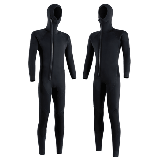 Junkiss winter swimming warm swimsuit men's wetsuit hooded thickened 3 cold-proof wet surfing suit snorkeling one-piece wetsuit 3MM hooded color matching hooded M