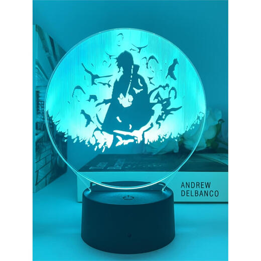 
Naruto Naruto Night Light Uchiha Itachi Obito Madara Naruto Sasuke Kakashi anime surrounding atmosphere light 829 Naruto takes a dart, monochrome warm light USB plug-in light holder