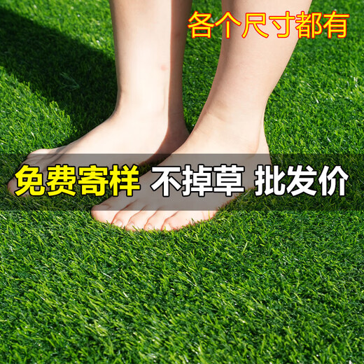 Fake lawn simulated artificial turf plastic green carpet rooftop balcony roof sun room villa courtyard outdoor 2.5 cm thickened extra dense spring grass 3 meters wide 8 meters long manual cutting