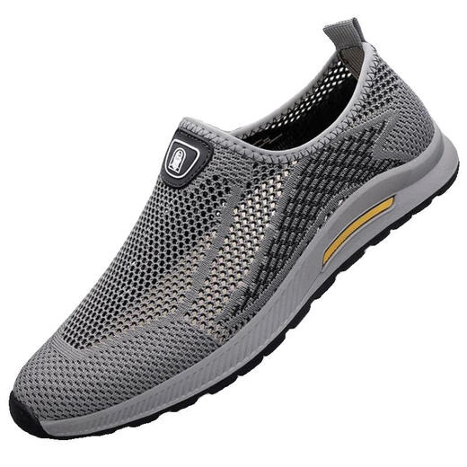 
Old man's head (LAORENTOU) mesh shoes men's summer hollow breathable mesh comfortable mesh shoes non-slip soft sole walking shoes men's black gyl688 38