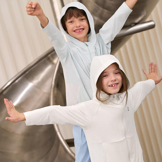 AIMER Niños Primavera y verano Nuevo ropa solar para niños con capucha fresca para niños y niñas Mal de malla neutral de malla transpirable Luz y verde AK281E691 140