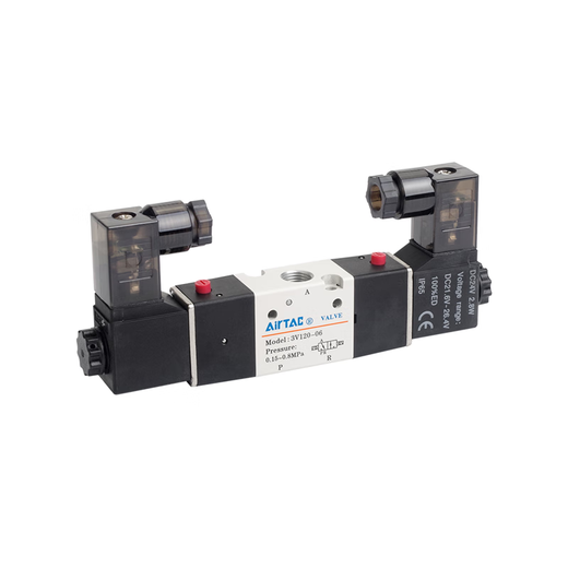 亚德客（AIRTAC）亚德客气动电磁阀3V120-06-M5-A-B-DC24V-AC220V双电控二位三通阀 3V12006