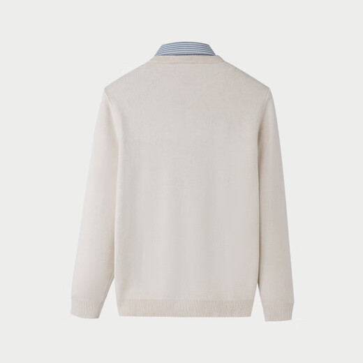 HLA Heilan Home Warm Knitted Sweater Men's Fake Two-piece Core Spun Yarn Jacquard Sweater Men