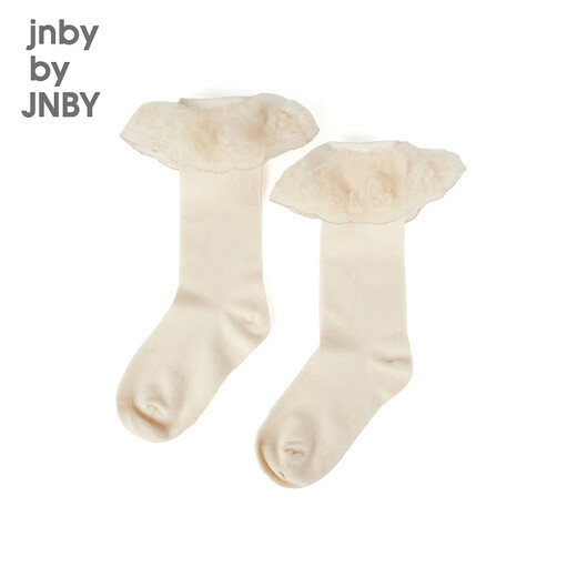 jnby by JNBY Jiangnan cloth children's clothing high-tube socks mesh fashionable casual cute autumn and winter girls and children 6O8N13540 058/green gray and white 30