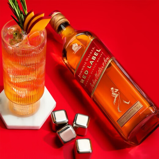 尊尼获加（JOHNNIE WALKER）黑牌黑方 苏格兰调和调配型威士忌酒 原瓶进口 洋酒 尊尼获加红牌 1000mL 2瓶 -裸瓶