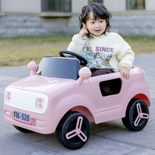 El automóvil de juguete de autos de control remoto de cuatro ruedas para niños de cuatro ruedas para niños puede sentarse para hombres, mujeres y niños, porción, cargador de automóviles de gastos de masa de mecha en polvo [Varilla de empuje + batería grande + control remoto]