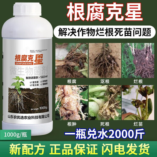 Root rot nemesis, Bacillus licheniformis, Trichoderma harzianum, dead root blight, withered root medicine, special medicine 1000g*2 bottles