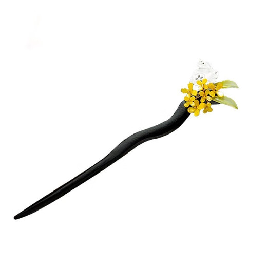 Jin Shi Tong Lao Fenghuang Gold Store Teacher's Valentine's Day Ancient Style New Chinese Style Tassel Hairpin Female Feeling Sandalwood Hairpin Chinese Warm 3-piece Set