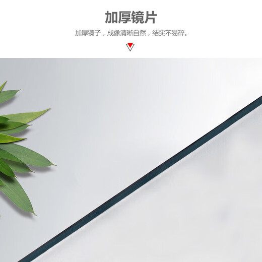 华恺之星 穿衣镜全身镜家用卧室宿舍试衣镜网红壁挂落地镜子JY65黑150*40