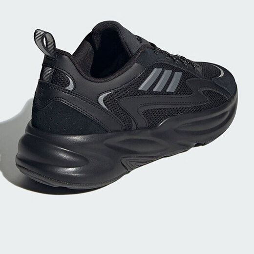 Adidas running shoes men's shoes women's shoes 2025 summer new retro thick-soled height-enhancing dad's shoes casual shoes cushioning sports shoes JI1585 black 44