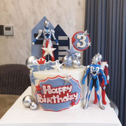 奥特曼装饰摆件迪迦泽塔赛罗银河公仔人偶儿童生日摆饰 小号我几岁啦硅胶模具