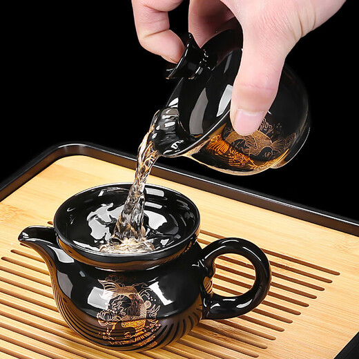 Chu Wu Kung Fu tea set, home office reception teapot, high-end ceramic Xishi pot, tea cup, complete gift box