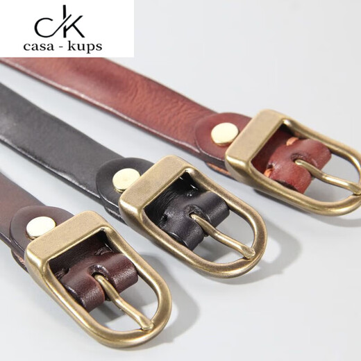 casa-kupsCK细皮带女真皮牛皮装饰配大衣裙子打结软百搭牛仔裤腰带潮 #6231黑色(宽1.8cm) 95cm