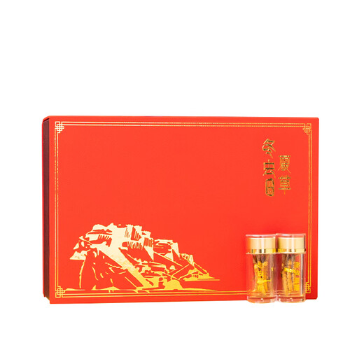 
Tibetan Qingyuan Cordyceps sinensis Tibet Nagqu Cordyceps gift box with dried goods Cordyceps sinensis 3 roots/g 30 roots, 10 grams in total