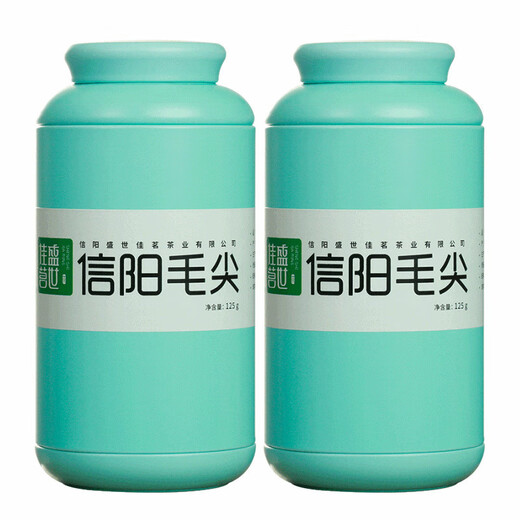 Shengshi Jiaming 2023 new tea Xinyang Maojian tea wholesale rainy green tea Maojian loose packaging canned 250g 125g*2 cans