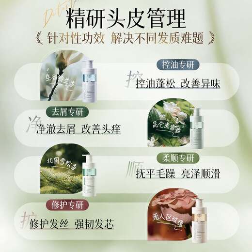 Koreanische Getreide Aminosäure Shampoo Ölkontrolle Anti-Dandruff-Anti-Own-flauschige Silikon-freie Öl Shampoo Dew Männer und Frauen lang anhaltende Duft 500 ml