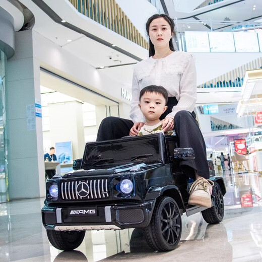 蚁道大G婴儿童电动车四轮玩具车可坐大人小孩可驾驶载人遥控汽车 标配黑：遥控+摇摆+双驱 0-10岁宝宝1-3-6岁玩具