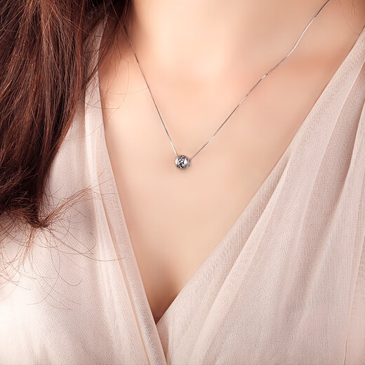 Pt.CharmPt950 platinum pendant transfer beads Passepartout platinum necklace men's and women's couple necklace Valentine's Day New Year's gift If it is not in stock, it can be customized. Take 1.2g as an example