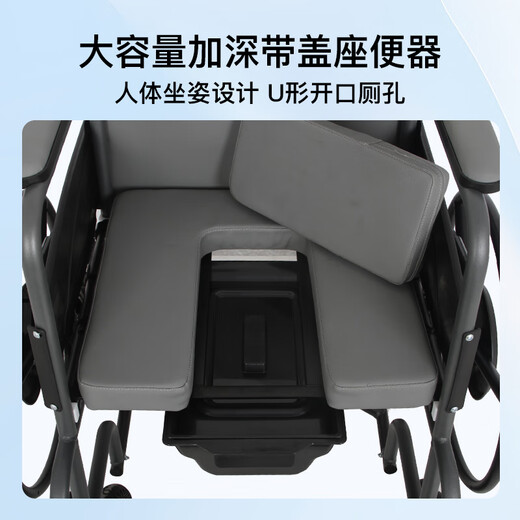 Kaiyang ahorra esfuerzo y no es un cojín de asiento en espesor de silla de ruedas plegable a mano sucio para evitar el manual de rodillos traseros de la mano de edad anciana.