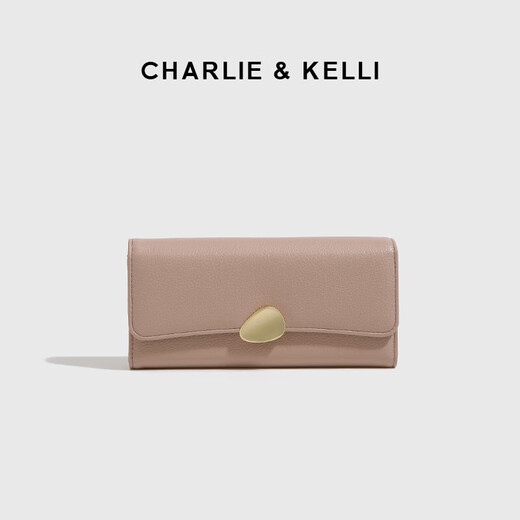 CHARLIE&KELLI brand CK light luxury bag women's bag 2025 new coin purse long simple multi-card slot clutch black Bakura Sufa brand gift bag