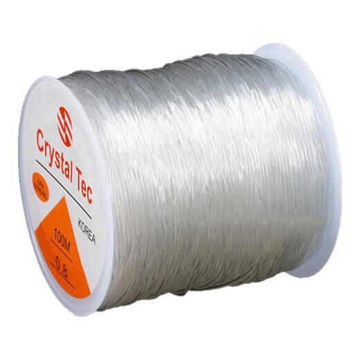 High-quality 100-meter crystal elastic thread, wear-resistant beaded rope, Buddhist beads, rubber band bracelet, bracelet, beads, and toy thread. 0.8mm crystal elastic thread (100 meters) 1 roll