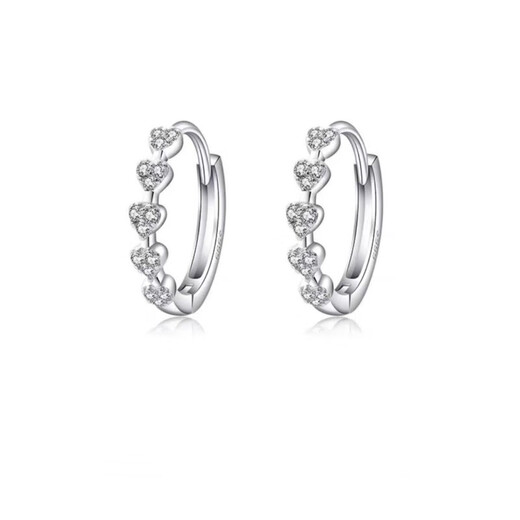 Core luxury sterling silver 999 pure silver earrings for women high-end ear piercing earrings for women plain hoop love earrings for women ear buckles 2025 new 999 pure silver earrings pair