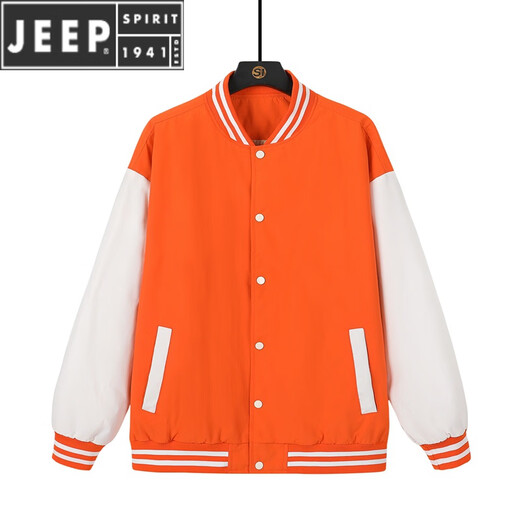 JEEP SPIRIT夹克男2024春季新款宽松棒球服男潮流休闲运动夹克外套男 ZC9926黑色旷野美拉德 L旷野美拉德
