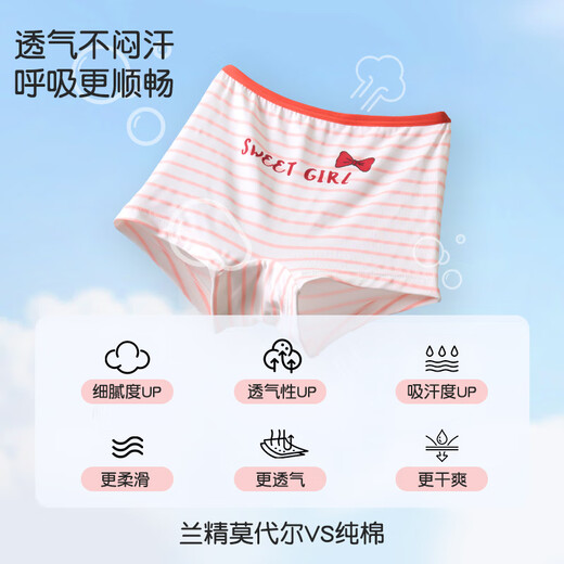 Nido Bear 5A Antibacterial Children's Underwear Girls Modal Boxer Shorts Little Girls Medium and Large Children's Boxer Briefs Without PP