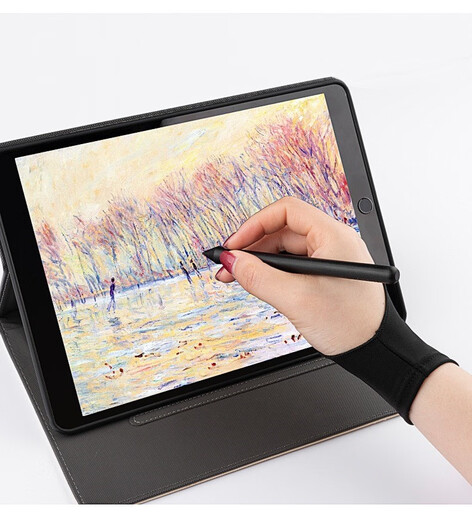 Heguan (Wacom) Originales Handschrift Digitales Tablet CTL472 672 4100 6100 Zwei-Finger-Anti-Fouling und schweißsicheres Schreiben und Malen von Handschuhen Schwarz Anti-Fouling und schweißsicheres Einschicht M-Nummer 20x8c