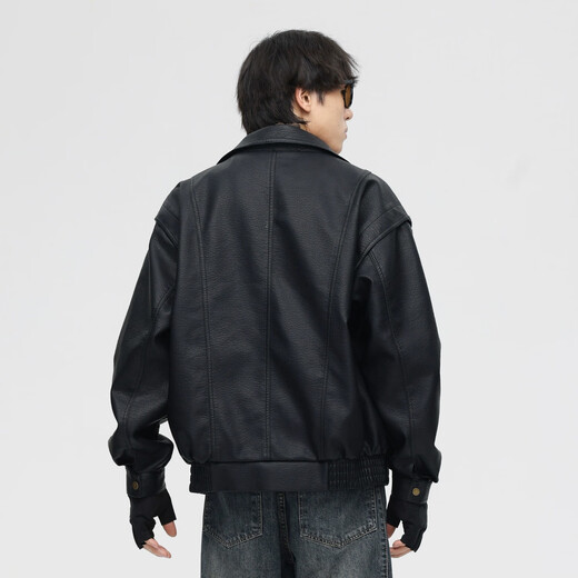 
Woodpecker (TUCANO) retro motorcycle soft leather jacket men's American emulated leather handsome short autumn and spring high-end pilot jacket Black L suitable for 120-140Jin [Jin equals 0.5 kg] Suitable for 120-140Jin [Jin equals 0.5 kg]