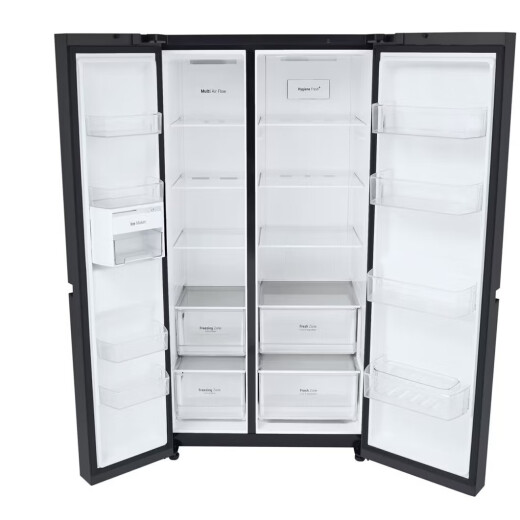 LGLG S652GTW16B Yubing-Serie Doppelter Kühlschrank Creme Weißglas Panel 655L großer Kapazität Kühlschrank