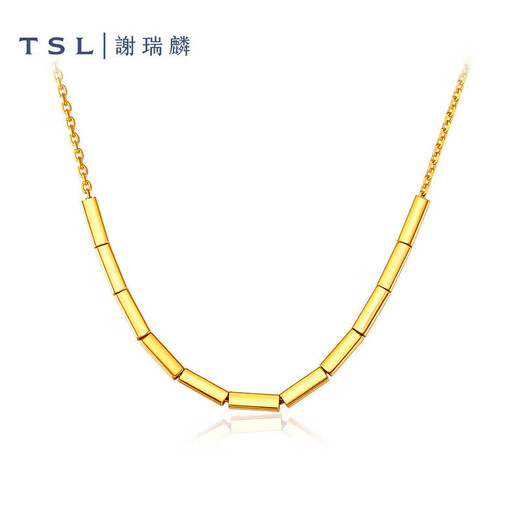 Xie Ruilin (TSL) gold necklace, foot gold 5G simple clavicle chain, women's gift gift XK683, about 3.35g