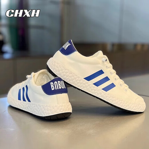Chxh Brand Light Luxury Board Schuhe Herrenschuhe neue Sommersportschuhe Herren atmungsbezogene Leinwandschuhe Männer vielseitige Freizeitschuhe Männer Weiß grau - High -End -Männerschuhe 41