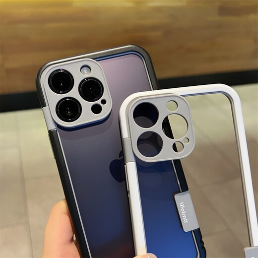 魔杰乐 适用苹果14promax手机壳iPhone15pro新款夏天散热透气13撞色无背板镂空硅胶12pro软壳男女高级感 精孔款-【黑橙撞色】边框无背板保护套 iPhone 12 Pro Max