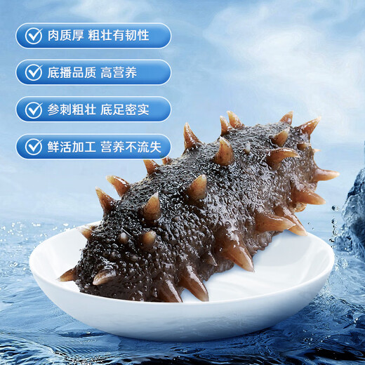 Fresh Jingcai Jingdong Fresh Private Brand Dalian Ready-to-Eat Sea Cucumber 1Jin Jin is equal to 0.5kg, 8-10 pieces, solid content exceeds 75%