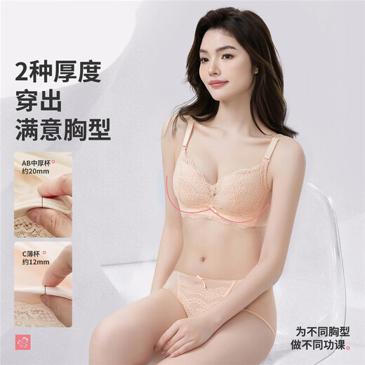 Urban Beauty Ben Ming Nian Red Underwear Set Women's Wireless Patented Side Push Push Up Lace Bra Set 2B25W2