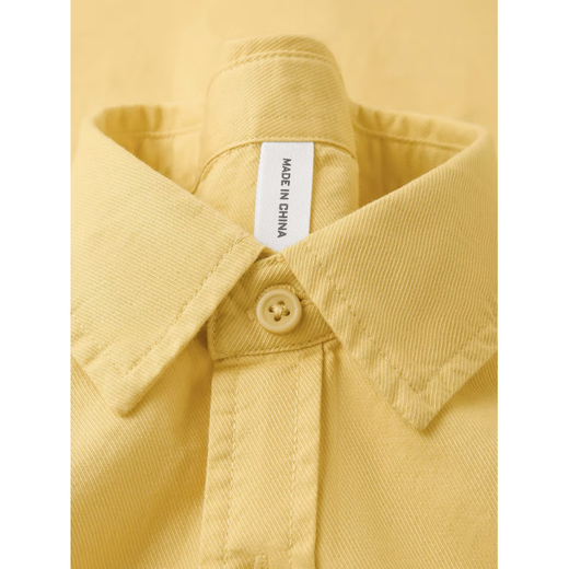 MUJ MUJ pure cotton blouse, loose, covering the flesh, slimming appearance, long sleeves with the same style Uniqlo 244# blue - with pockets 100% high quality cotton XXS