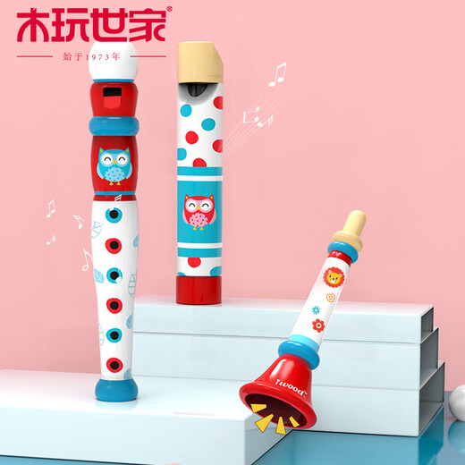 Muwan Family Harmonic Children débutants Chronicle 16 trous Polyphon Baby Oral Oral Oral's Introductory Toy Playing Instrument Recorder [adapté aux bébés de plus de 3 ans]
